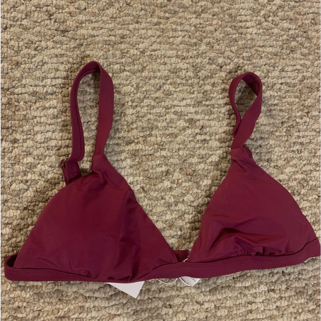 Nwt Andie Swim The Caicos Bikini Top- Wine